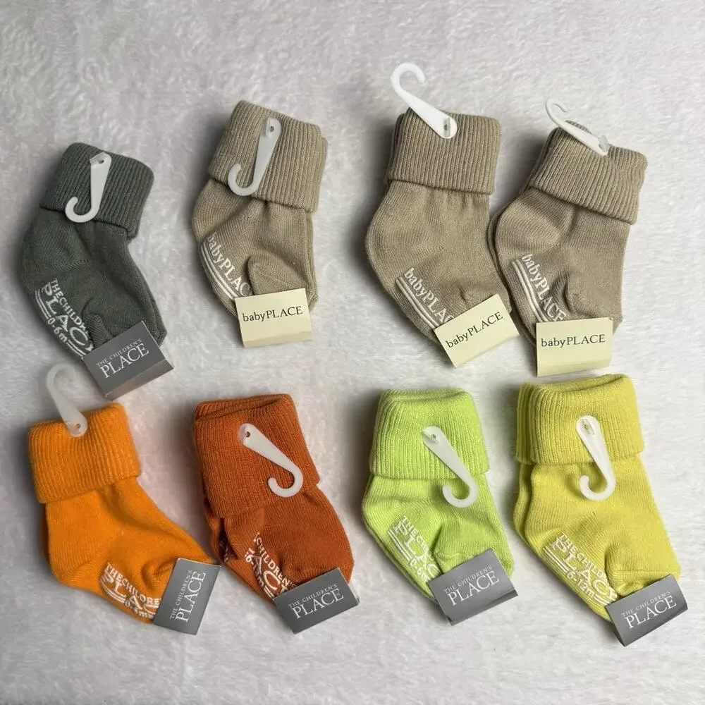 8 Pairs Baby Non Slip Socks Toddler Grip 0-3 Non Skid Kids Boy Girls Infants Vtg